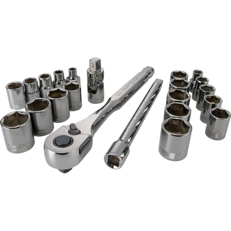 New ⌛ Craftsman 3/8 in. drive Metric and SAE 6 Point Socket and Ratchet Set 22 pc ❤️ 3 New ⌛ Craftsman 3/8 in. drive Metric and SAE 6 Point Socket and Ratchet Set 22 pc ❤️