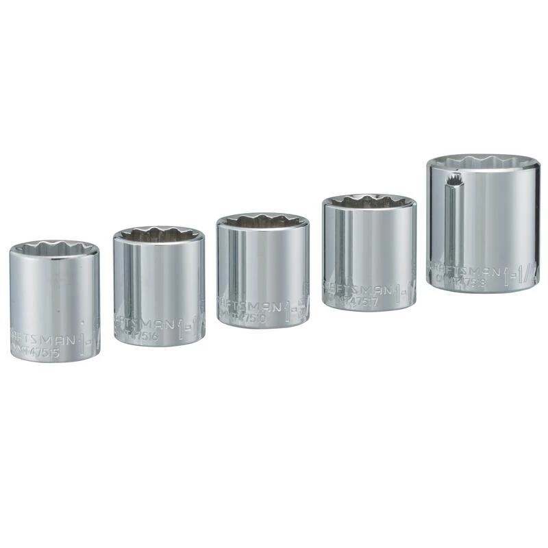 Deals 🎁 Craftsman 1-1/2 in. X 1/2 in. drive SAE 12 Point Standard Socket Set 5 pc ⭐ 3 Deals 🎁 Craftsman 1-1/2 in. X 1/2 in. drive SAE 12 Point Standard Socket Set 5 pc ⭐