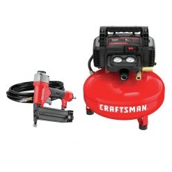 Top 10 โค๏ธ Craftsman 6 gal Pancake Portable Brad Nailer and Air Compressor Combo Kit 150 psi 0.8 HP ๐