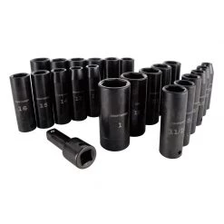 Wholesale โจ Craftsman 1/2 in. drive Metric and SAE 6 Point Deep Impact Socket Set 23 pc ๐ฅ