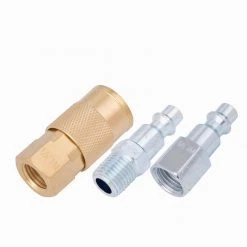 New 🌟 Craftsman Brass/Steel Industrial Air Coupler and Plug Set 1/4 in. 3 pc ✔️