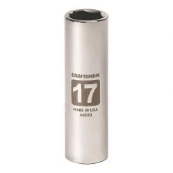 Wholesale โญ Craftsman 17 mm X 1/2 in. drive Metric 6 Point Deep Deep Socket 1 pc ๐