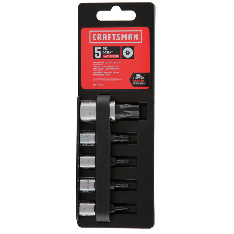 Wholesale ⌛ Craftsman 1/4 and 3/8 in. drive Tamperproof Torx Bit Socket Set 5 pc ⭐ 5 Wholesale ⌛ Craftsman 1/4 and 3/8 in. drive Tamperproof Torx Bit Socket Set 5 pc ⭐ - Image 3
