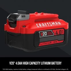 Best Sale 🤩 Craftsman 20V MAX 20 V 4 Ah Lithium-Ion High Capacity Battery Pack 1 pc 🧨 -Craftsman Sales 2022 3d55f1e1 4ec2 4152 936b 15163af381a5