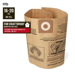 Brand new 👍 Craftsman 2 in. L X 10 in. W Vacuum Dust Bag 16-20 gal 3 pc 🔔 -Craftsman Sales 2022 4a501afc a253 4f39 9dd0 75dd381779a6