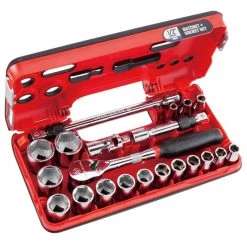 Outlet 💯 Craftsman V-Series 1/2 in. drive Metric 6 Point Socket and Tool Set 21 pc 😀