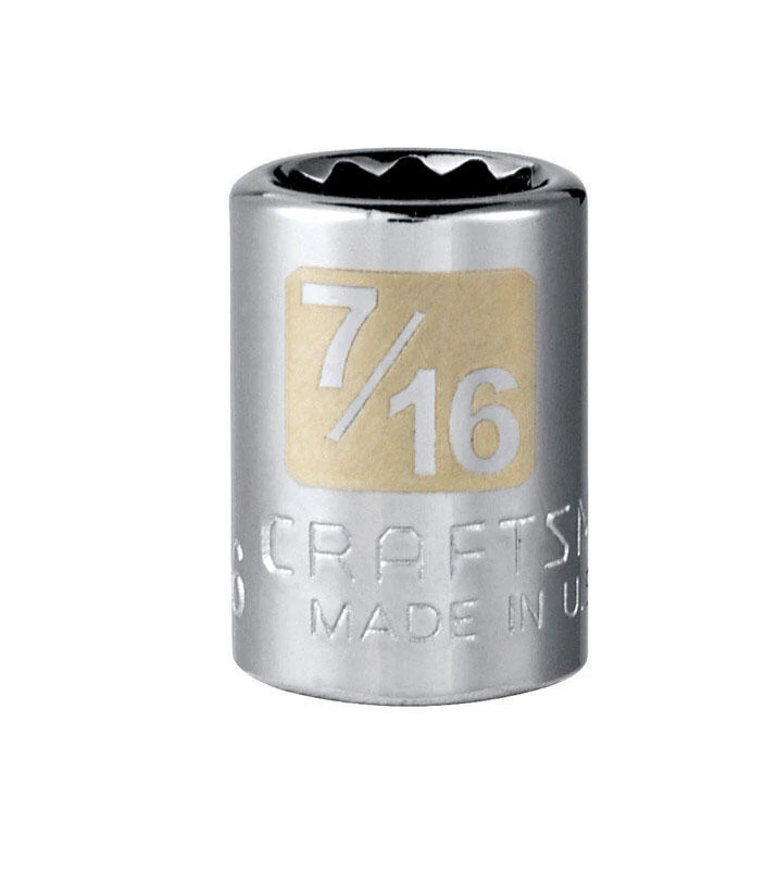 Buy ๐ Craftsman 7/16 in. X 3/8 in. drive SAE 12 Point Standard Socket 1 pc ๐ 3 Buy ๐ Craftsman 7/16 in. X 3/8 in. drive SAE 12 Point Standard Socket 1 pc ๐