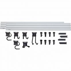 New 👍 Craftsman 6 in. H X 9.5 in. W X 49 in. D Black/White Plastic Wall Mount Tool Holder 🎉