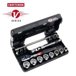 Best Pirce 🔥 Craftsman V-Series 3/8 in. drive SAE 6 Point Socket and Tool Set 18 pc 🤩