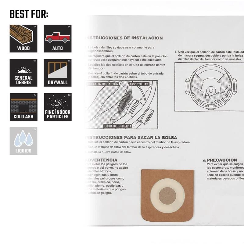 New ⌛ Craftsman 2 in. L X 12 in. W Wet/Dry Vac Bag 16-20 gal 2 pc 👏 5 New ⌛ Craftsman 2 in. L X 12 in. W Wet/Dry Vac Bag 16-20 gal 2 pc 👏 - Image 3