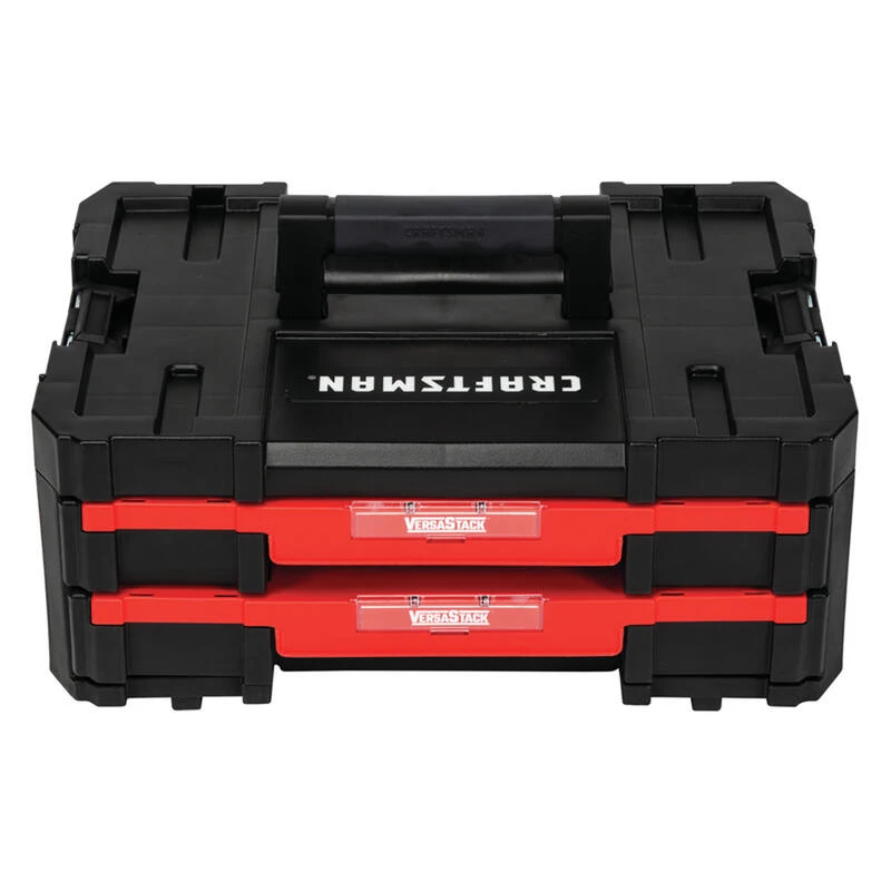 Best Sale ❤️ Craftsman Versastack 17 in. 2-Drawer Tool Box 488 cu in Black/Red ✨ 3 Best Sale ❤️ Craftsman Versastack 17 in. 2-Drawer Tool Box 488 cu in Black/Red ✨