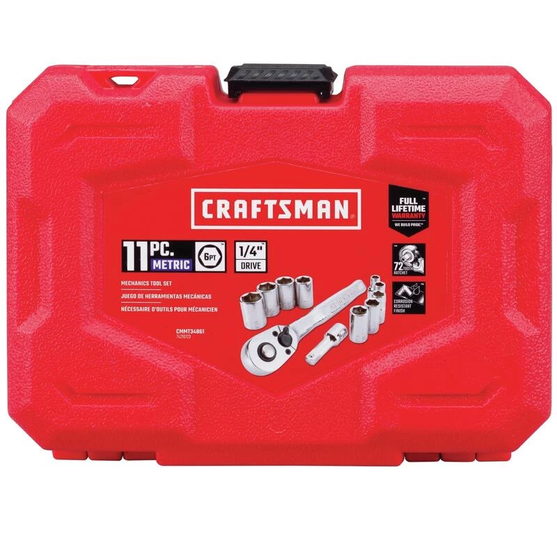 Cheapest โ Craftsman 1/4 in. drive Metric 6 Point Socket and Ratchet Set 11 pc ๐ฅ 7 Cheapest โ Craftsman 1/4 in. drive Metric 6 Point Socket and Ratchet Set 11 pc ๐ฅ - Image 5