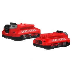Promo โค๏ธ Craftsman 20V MAX 20 V 2 Ah Lithium-Ion Battery Pack 2 pc ๐