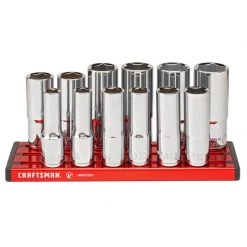 Wholesale 🔔 Craftsman V-Series 3/8 in. drive Metric 6 Point Deep Socket Set 12 pc ⭐