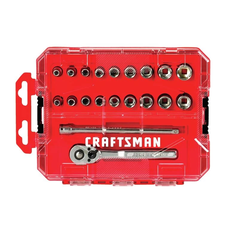 Best Pirce 😀 Craftsman 1/4 in. drive Metric and SAE 6 Point Socket and Ratchet Set 20 pc 👍 4 Best Pirce 😀 Craftsman 1/4 in. drive Metric and SAE 6 Point Socket and Ratchet Set 20 pc 👍 - Image 2
