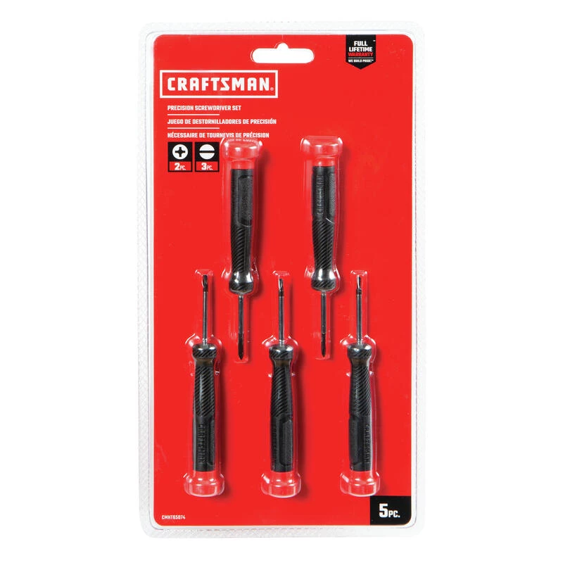 Hot Sale 🌟 Craftsman 1-1/2 in. L Phillips/Slotted Precision Screwdriver Set 5 pc ✨ 5 Hot Sale 🌟 Craftsman 1-1/2 in. L Phillips/Slotted Precision Screwdriver Set 5 pc ✨ - Image 3