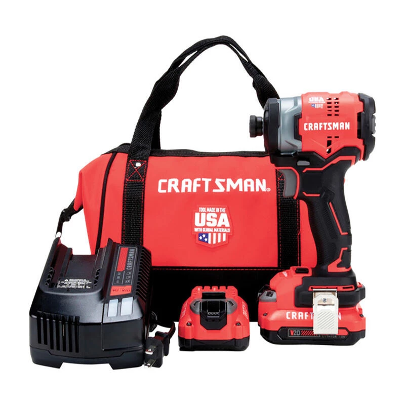 Outlet 🔔 Craftsman 20 V 1/4 in. Cordless Brushless Impact Driver Kit (Battery & Charger) ⌛ 3 Outlet 🔔 Craftsman 20 V 1/4 in. Cordless Brushless Impact Driver Kit (Battery & Charger) ⌛