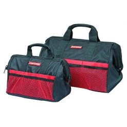 Budget โค๏ธ Craftsman 12.25 in. W X 17.5 in. H Ballistic Nylon Tool Bag Set Black/Red 2 pc โญ