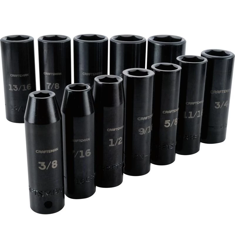 Best Sale ๐ Craftsman 1-1-16 in. X 1/2 in. drive SAE 6 Point Standard Deep Impact Socket 12 pc ๐ 3 Best Sale ๐ Craftsman 1-1-16 in. X 1/2 in. drive SAE 6 Point Standard Deep Impact Socket 12 pc ๐
