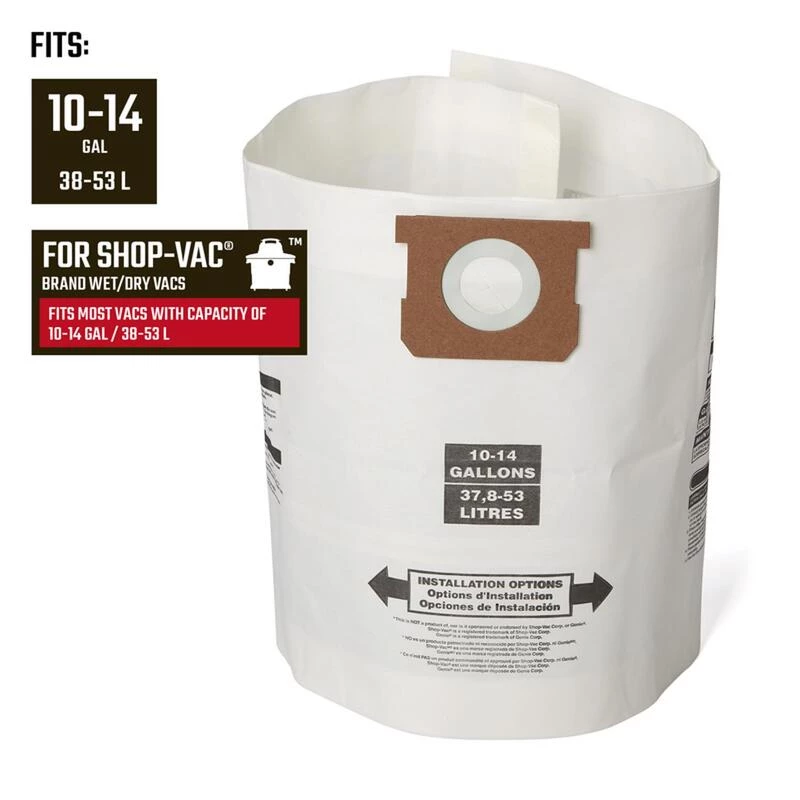 Best Pirce ๐ Craftsman 2 in. L X 10 in. W Wet/Dry Vac Filter Bag 10-14 gal 3 pc โ 4 Best Pirce ๐ Craftsman 2 in. L X 10 in. W Wet/Dry Vac Filter Bag 10-14 gal 3 pc โ - Image 2