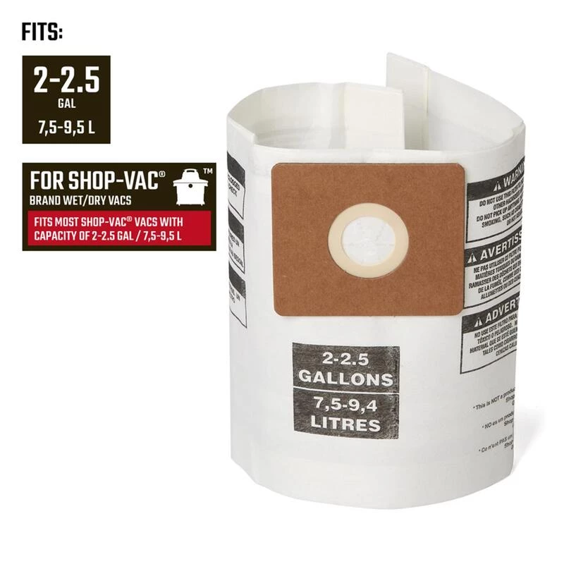 Top 10 👏 Craftsman 2 in. L X 8 in. W Wet/Dry Vac Filter Bag 2 to 2-1/2 gal 1 pc 😀 4 Top 10 👏 Craftsman 2 in. L X 8 in. W Wet/Dry Vac Filter Bag 2 to 2-1/2 gal 1 pc 😀 - Image 2
