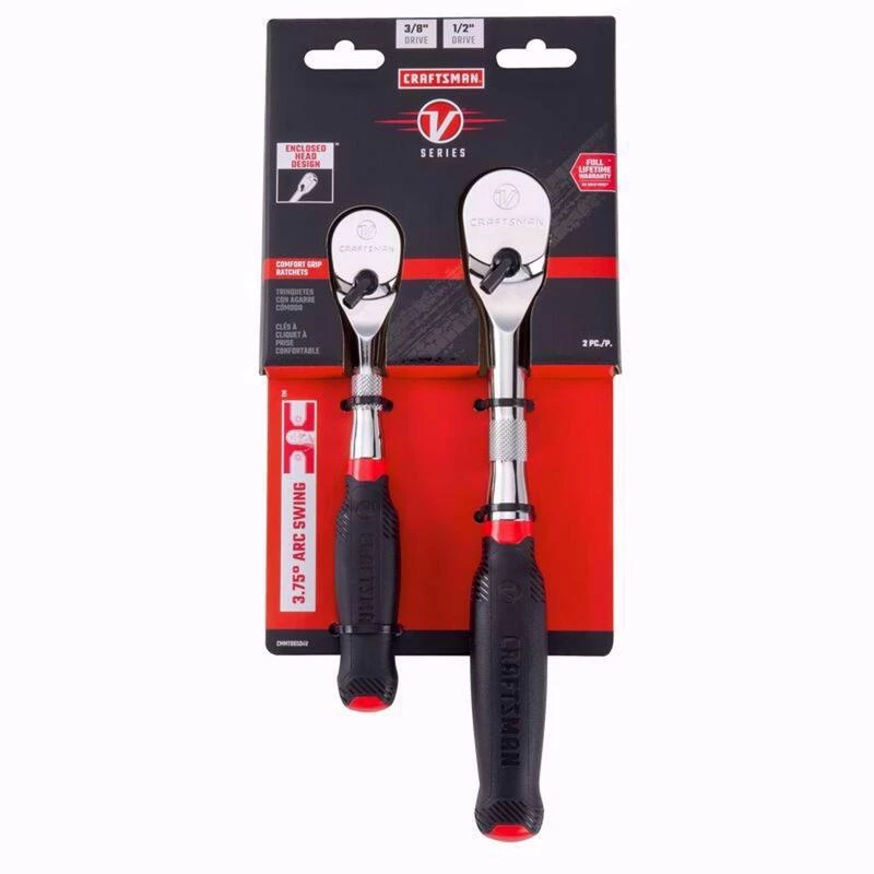 Best Pirce ๐ฏ Craftsman V-Series 3/8 and 1/2 in. drive Comfort Grip Ratchet Set 96 teeth ๐ 8 Best Pirce ๐ฏ Craftsman V-Series 3/8 and 1/2 in. drive Comfort Grip Ratchet Set 96 teeth ๐ - Image 6