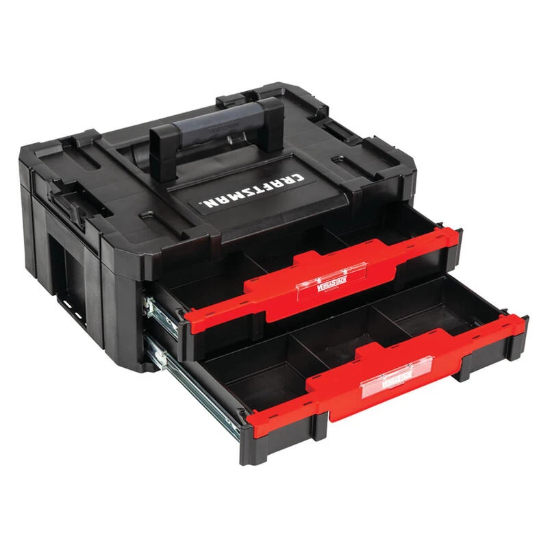 Best Sale ❤️ Craftsman Versastack 17 in. 2-Drawer Tool Box 488 cu in Black/Red ✨ 4 Best Sale ❤️ Craftsman Versastack 17 in. 2-Drawer Tool Box 488 cu in Black/Red ✨ - Image 2