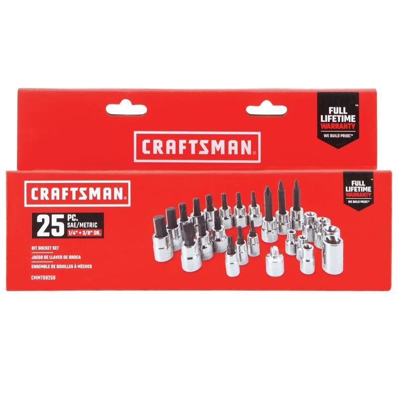 Hot Sale 🔔 Craftsman 1/4 and 3/8 in. drive 6 Point Socket and Bit Set 25 pc ⌛ 4 Hot Sale 🔔 Craftsman 1/4 and 3/8 in. drive 6 Point Socket and Bit Set 25 pc ⌛ - Image 2