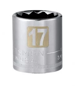 Wholesale โญ Craftsman 17 mm X 3/8 in. drive Metric 12 Point Standard Socket 1 pc โค๏ธ