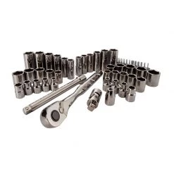 Coupon 🌟 Craftsman 3/8 in. X 3/8 in. drive Metric and SAE 6 Point Mechanic's Tool Set 51 pc 🛒