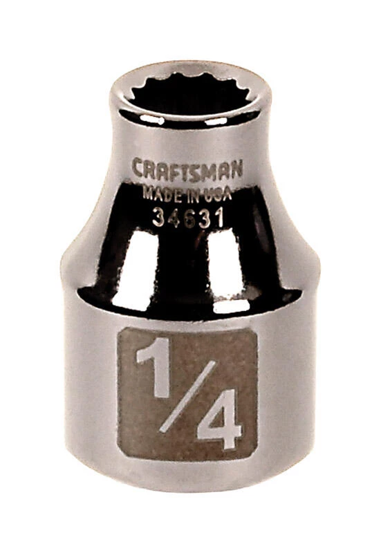 Best Sale 😀 Craftsman 1/4 in. X 3/8 in. drive SAE 12 Point Standard Socket 1 pc ✔️ 3 Best Sale 😀 Craftsman 1/4 in. X 3/8 in. drive SAE 12 Point Standard Socket 1 pc ✔️