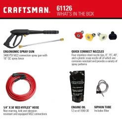 Best reviews of 💯 Craftsman CMXGWFN061126 Honda 3300 psi Gas 2.4 gpm Pressure Washer ⌛ -Craftsman Sales 2022 db327c66 28d2 49ed 87f4 11946b797d4e