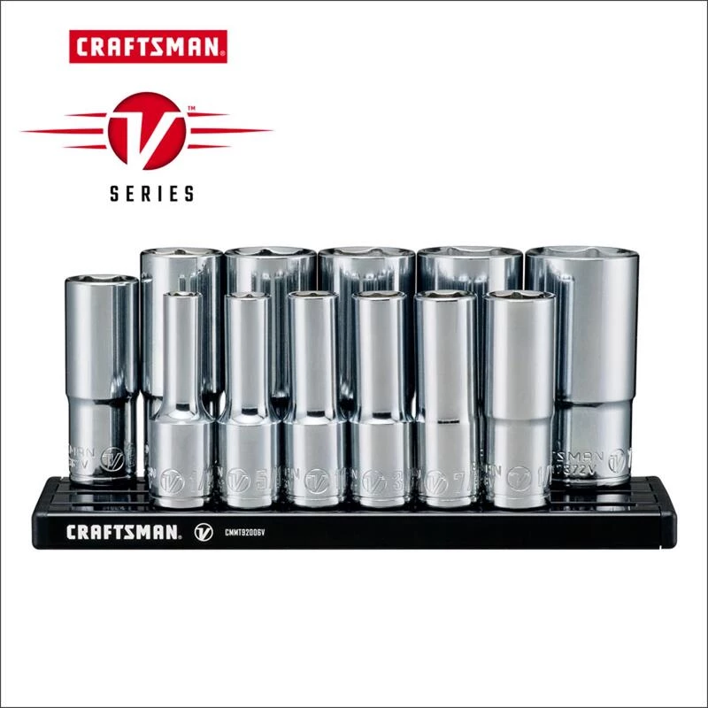 Cheap 🤩 Craftsman V-Series 3/8 in. drive SAE 6 Point Deep Socket Set 12 pc 👏 4 Cheap 🤩 Craftsman V-Series 3/8 in. drive SAE 6 Point Deep Socket Set 12 pc 👏 - Image 2
