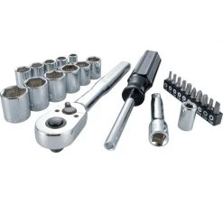 Promo ๐คฉ Craftsman 3/8 in. drive Metric 6 Point Nano Mechanic's Tool Set 24 pc โ๏ธ