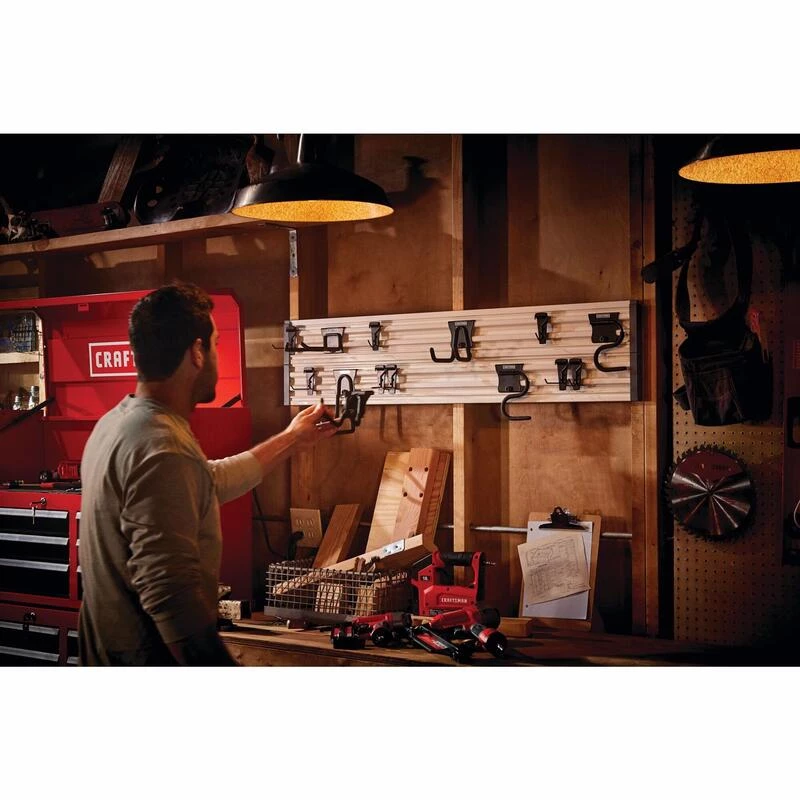 New 👍 Craftsman 6 in. H X 9.5 in. W X 49 in. D Black/White Plastic Wall Mount Tool Holder 🎉 4 New 👍 Craftsman 6 in. H X 9.5 in. W X 49 in. D Black/White Plastic Wall Mount Tool Holder 🎉 - Image 4