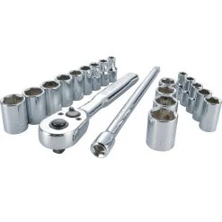 Best Pirce ๐ Craftsman 1/4 in. drive Metric and SAE 6 Point Socket and Ratchet Set 20 pc ๐