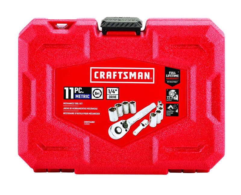 Cheapest โ Craftsman 1/4 in. drive Metric 6 Point Socket and Ratchet Set 11 pc ๐ฅ 4 Cheapest โ Craftsman 1/4 in. drive Metric 6 Point Socket and Ratchet Set 11 pc ๐ฅ - Image 2