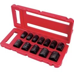 Buy 👏 Craftsman 1/2 in. drive Metric 6 Point Shallow Socket Set 12 pc ⭐