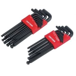 Cheapest ๐ Craftsman Metric and SAE Long and Short Arm Ball End Hex Key Set 26 pc ๐