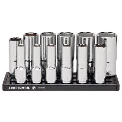 Cheap 🤩 Craftsman V-Series 3/8 in. drive SAE 6 Point Deep Socket Set 12 pc 👏