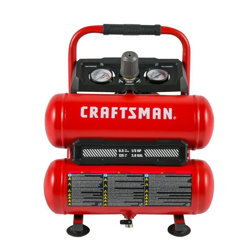 Flash Sale 😀 Craftsman 2 gal Twin Stack Portable Air Compressor 125 psi 0.3 HP 👍 3 Flash Sale 😀 Craftsman 2 gal Twin Stack Portable Air Compressor 125 psi 0.3 HP 👍